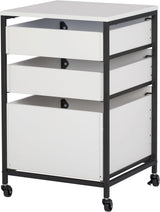 4-layer portable storage organizer box, suitable for bathrooms, kitchens, handicrafts, home offices or laundry rooms. The color is charcoal grey/white.