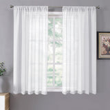 Jinmere Linen Sheer Curtain Panels for Living Room