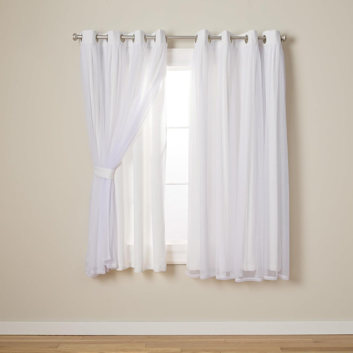 Jinmere Layered Blackout Curtains for Bedroom