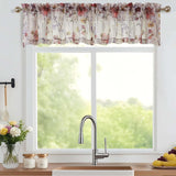 Jinmere Floral Semi Sheer Short Curtains for Living Room