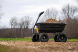 Heavy-Duty Poly Dump Garden Cart with No-Flat Tires, 7 Cubic Feet, 1200-Pound Capacity, Black