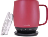 A coffee cup with temperature control function and the ability to automatically heat up